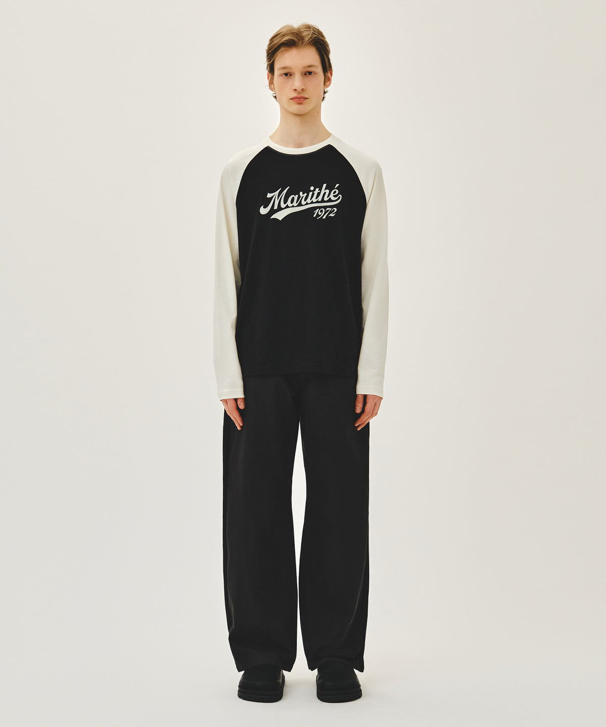 Marithe & Francois Girbaud - Sleeve Contrast Long Sleeve Tee (Ivory) product image 5 | TRAB K-Fashion Australia
