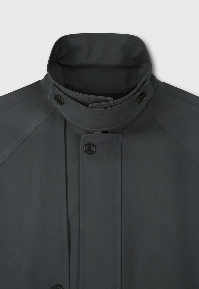 Tonywack - Hard Twist Wool Twill Gun Flap Blouson Jacket (Slate Grey) product image 12 | TRAB K-Fashion Australia