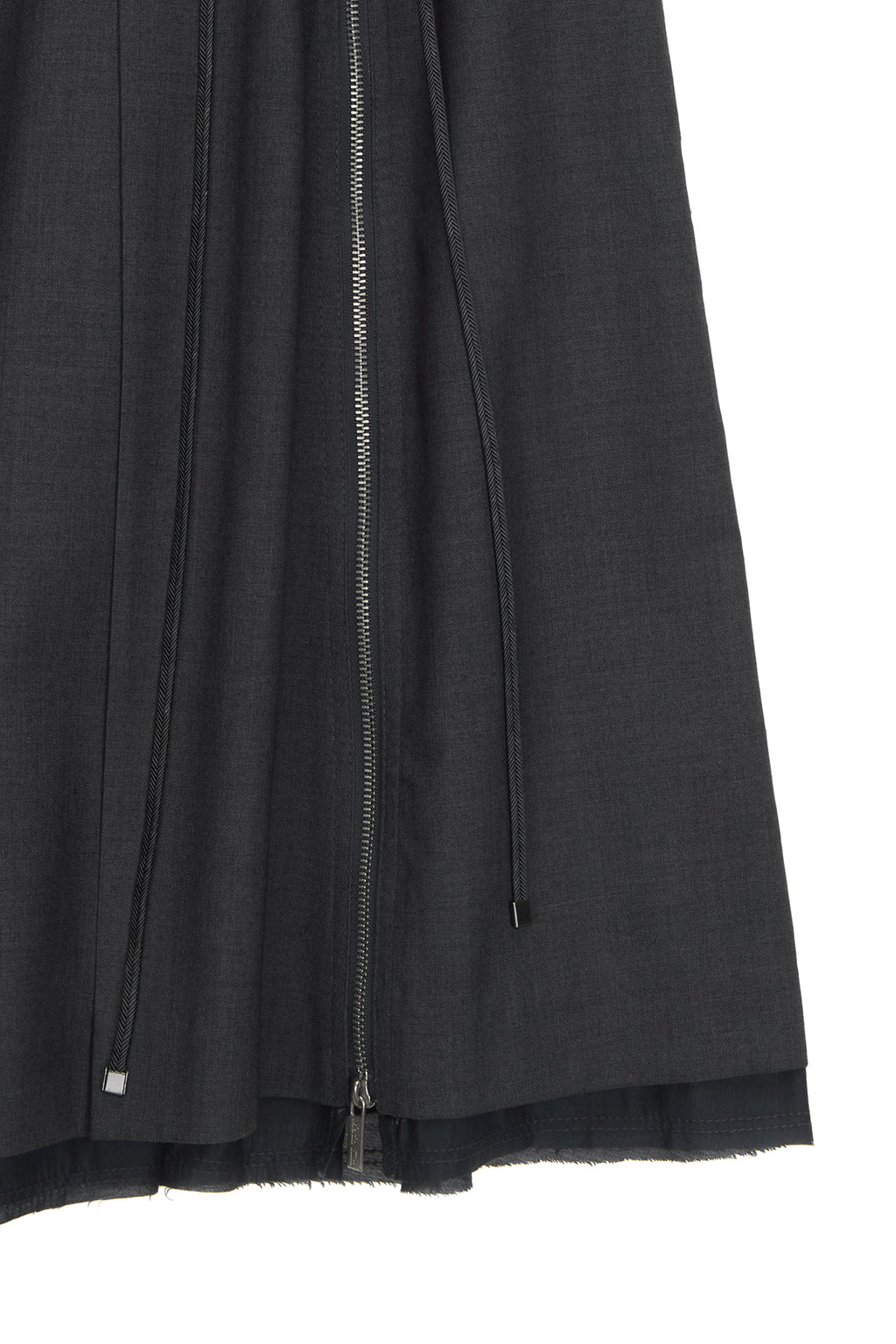 Matin Kim - String Point Layered Pleats Skirt (Grey) product image 4 | TRAB K-Fashion Australia