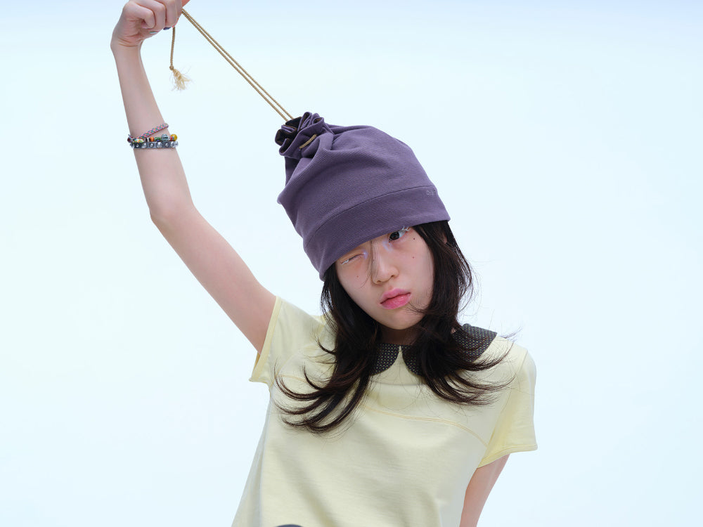Coyseio - Reversible Drawstring Beanie (Purple) product image 8 | TRAB K-Fashion Australia