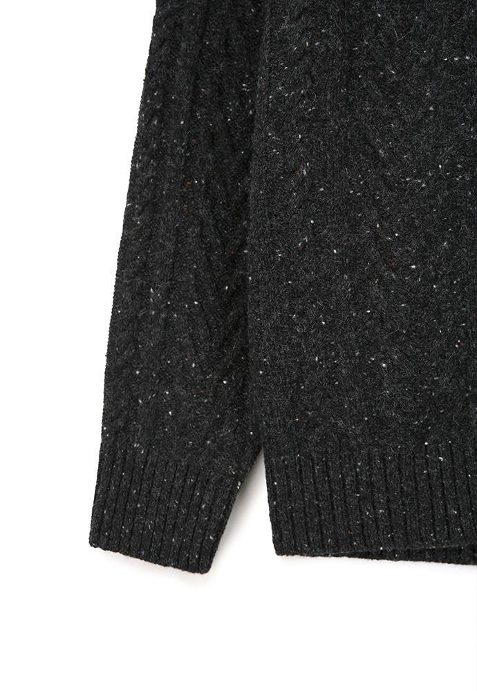 Art if acts - Fisherman Cable Cardigan (Choco Charcoal) product image 10 | TRAB K-Fashion Australia