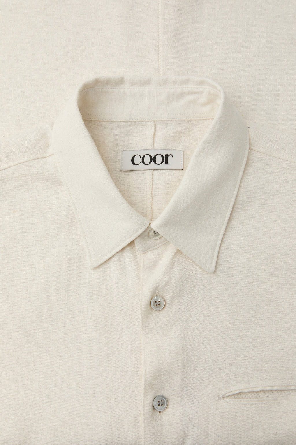 Coor - Linen Silk Cutted Shirt (Ivory) product image 5 | TRAB K-Fashion Australia