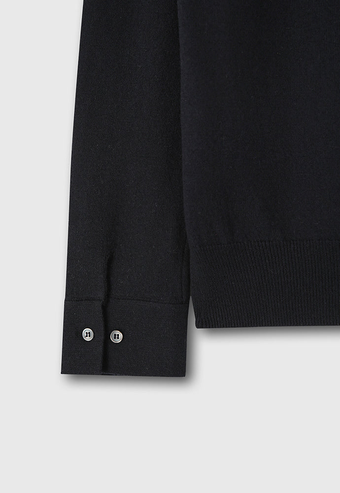 Tonywack - Super Fine Wool Cuffs Button Knit (Dark Navy) product image 11 | TRAB K-Fashion Australia