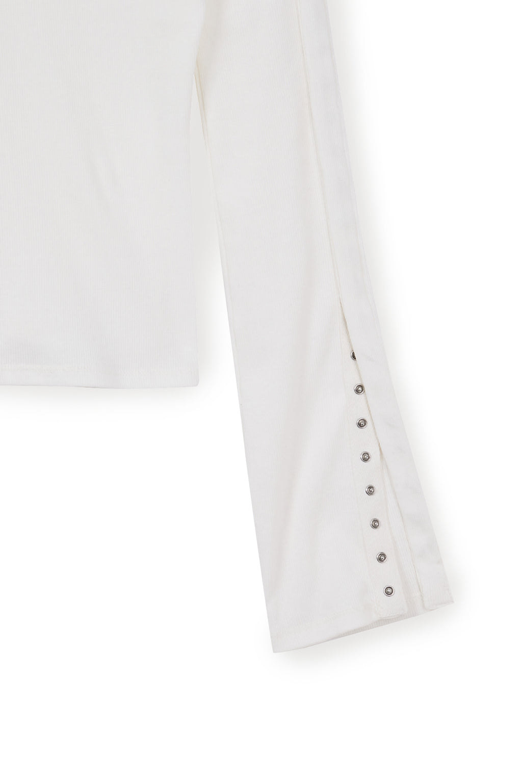 Matin Kim - Snap Detail Slim Top (Ivory) product image 5 | TRAB K-Fashion Australia