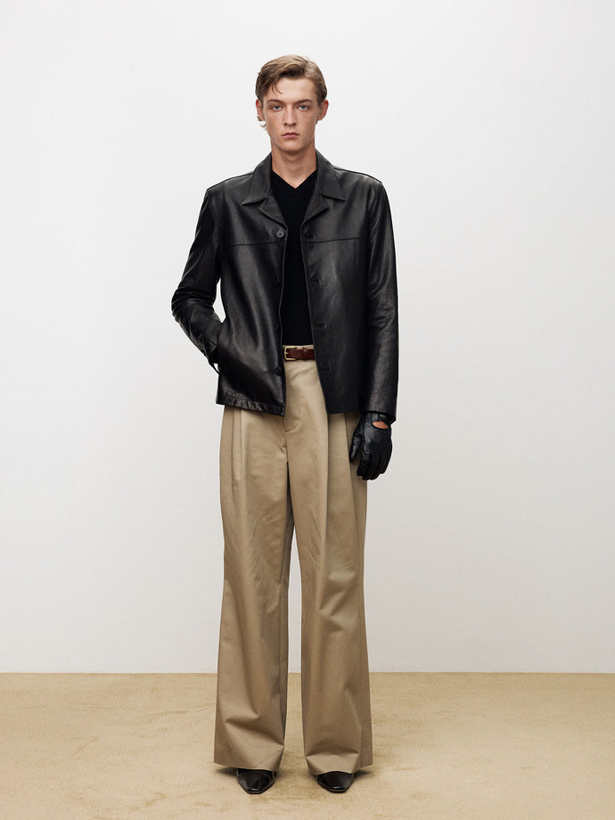 Tonywack - Vegetable Tanned Lamb Leather Jacket (Black) product image 2 | TRAB K-Fashion Australia