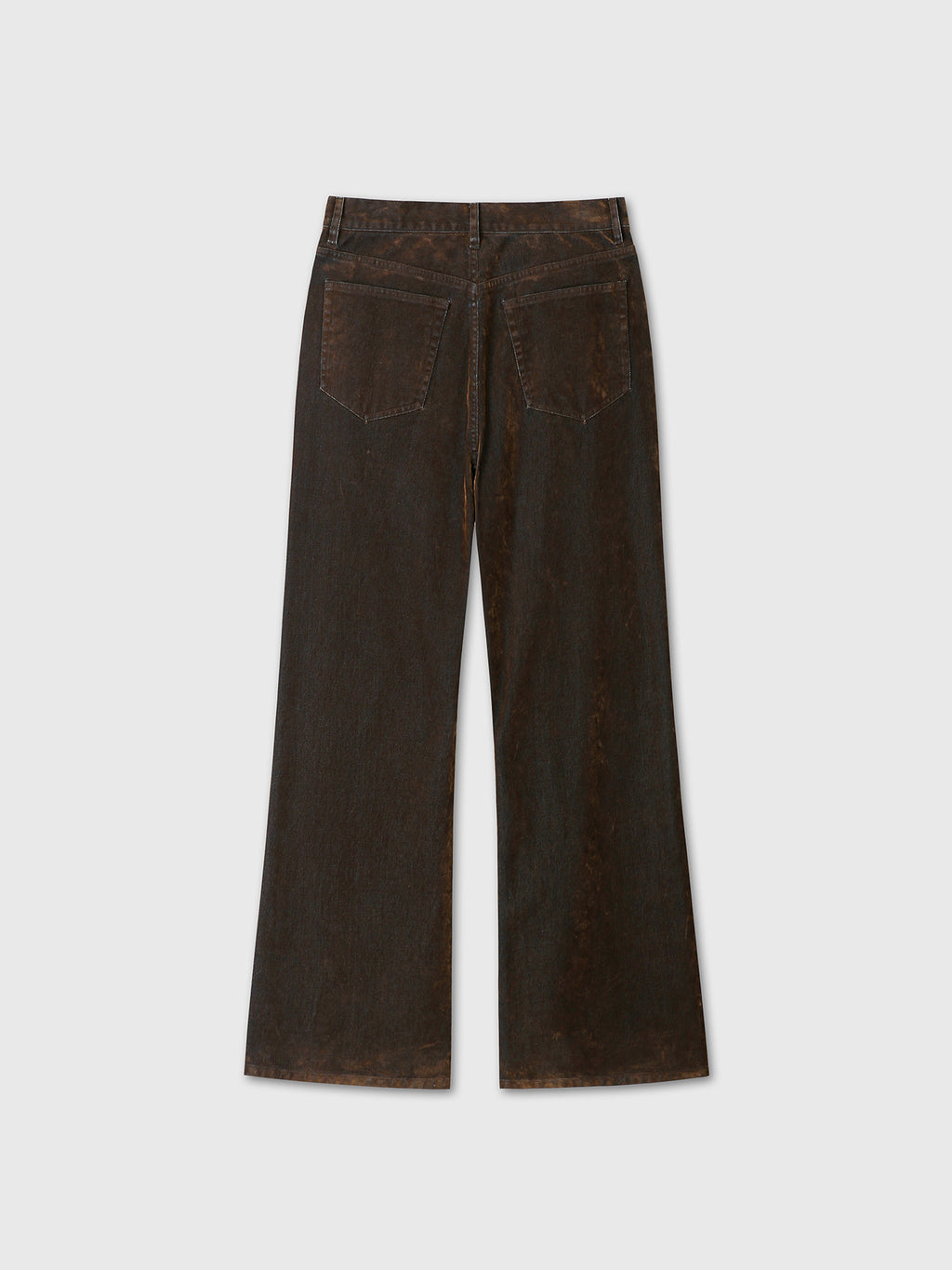 Tonywack - Flocked Denim Loose Flared Pants (Brown) product image 9 | TRAB K-Fashion Australia