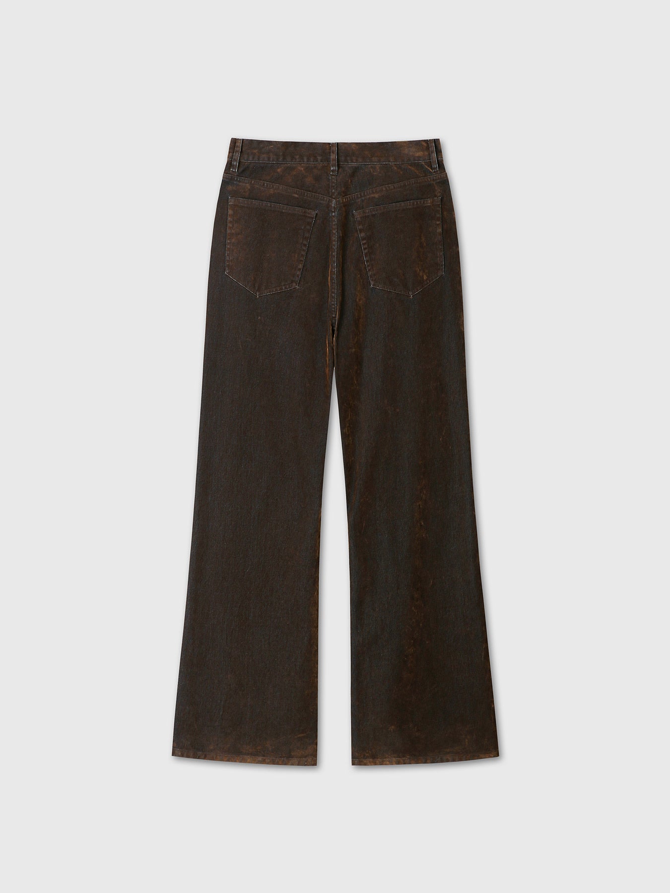 Tonywack - Flocked Denim Loose Flared Pants (Brown) product image 9 | TRAB K-Fashion Australia