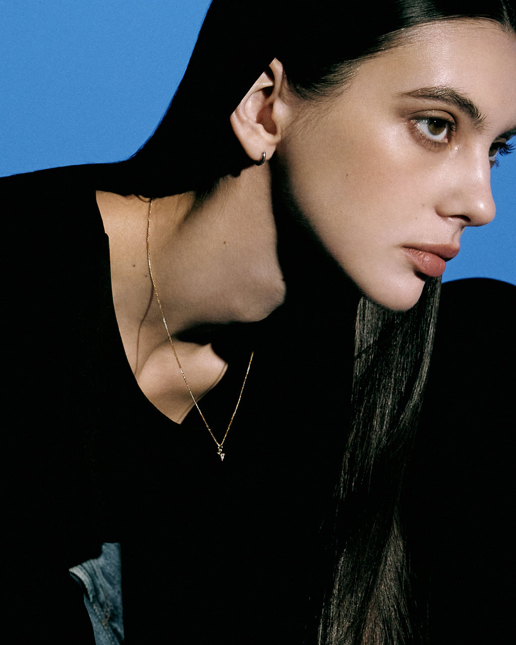 Numbering - Basic Two Tone Hoop Earrings #3106 product image 2 | TRAB K-Fashion Australia