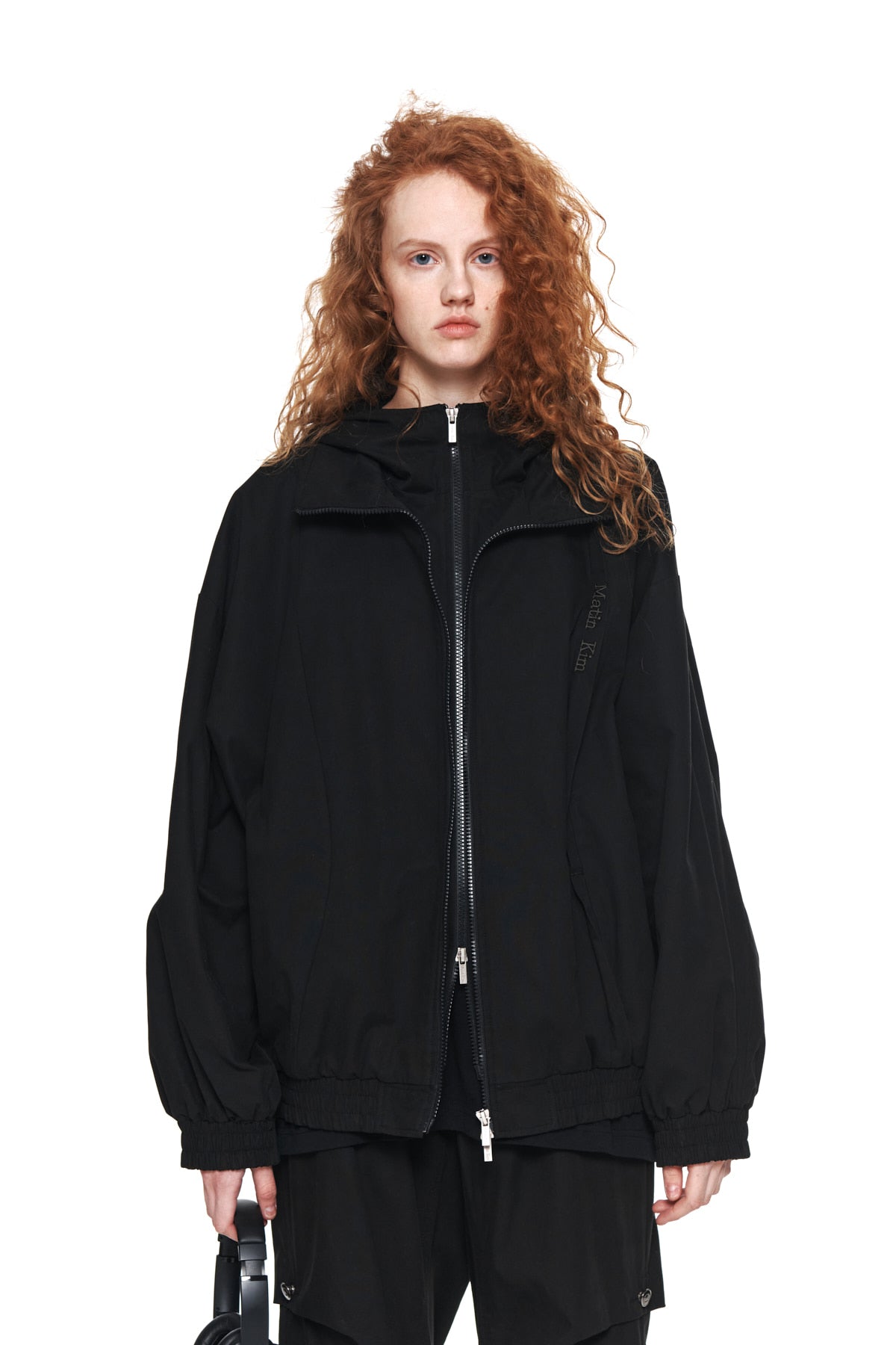 Matin Kim - Layered Hoody Balloon Jumper (Black) product image 5 | TRAB K-Fashion Australia