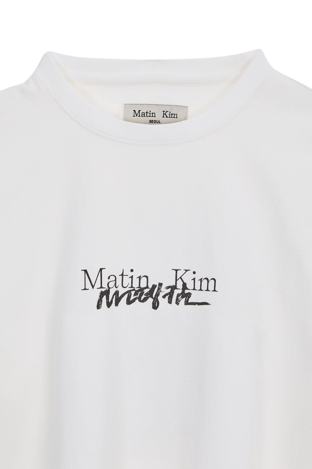Matin Kim - Hangeul Logo Archive Long Sleeve (White) product image 3 | TRAB K-Fashion Australia