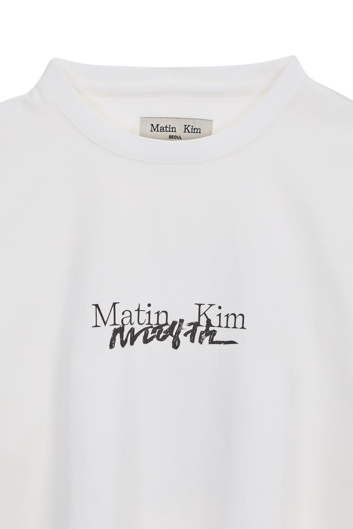 Matin Kim - Hangeul Logo Archive Long Sleeve (White) product image 3 | TRAB K-Fashion Australia