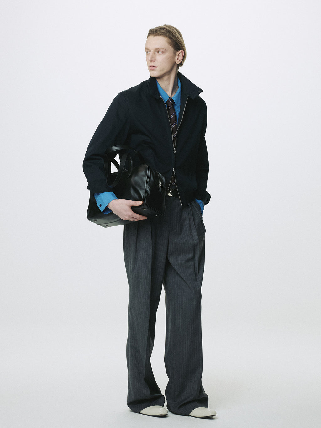 Tonywack - High Density Cotton Harrington Jacket (Navy) product image 3 | TRAB K-Fashion Australia