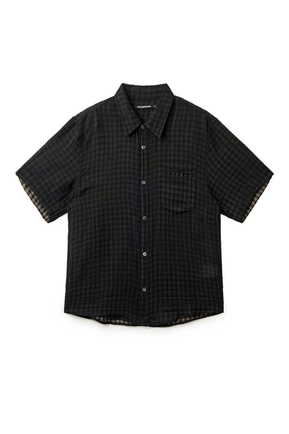 Hatchingroom - Shadow Check Shirt Gingham Check (Grey Beige) product image 1 | TRAB K-Fashion Australia