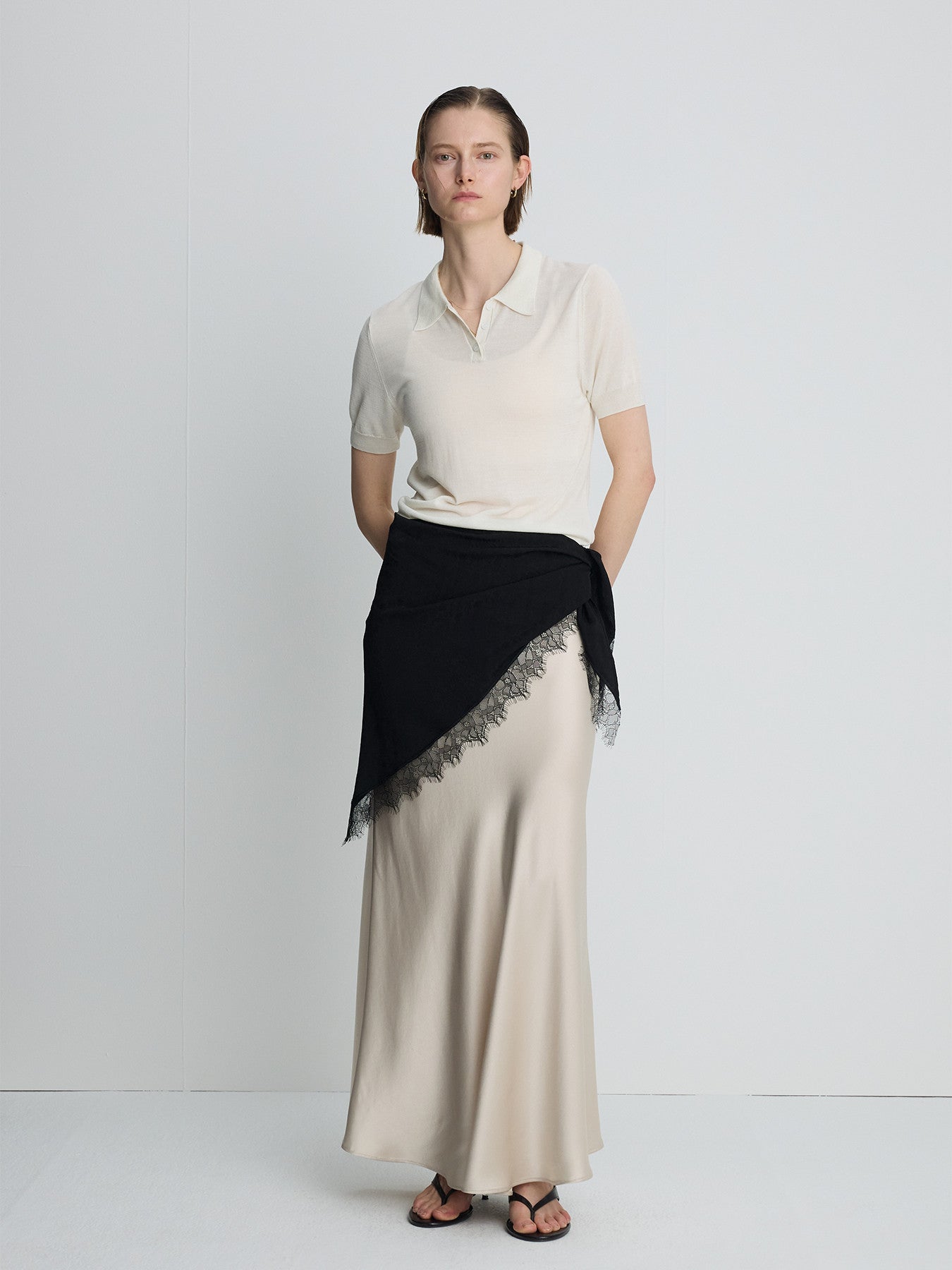 Tonywack - Slip Maxi Skirt (Beige) product image 1 | TRAB K-Fashion Australia