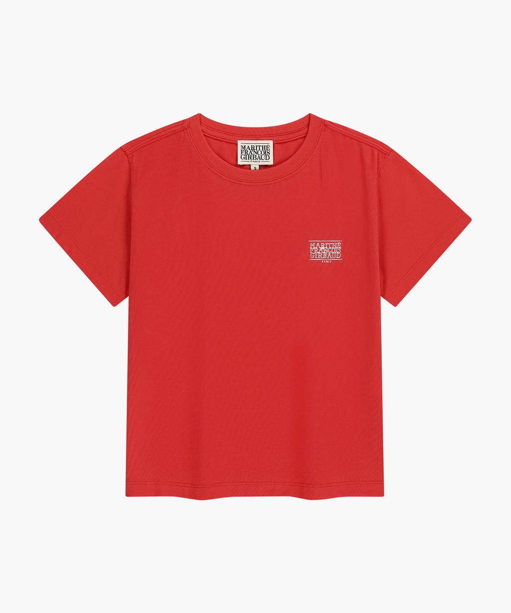 Marithe & Francois Girbaud - Antique Classic Logo Slim Crop Tee (Red) product image 6 | TRAB K-Fashion Australia