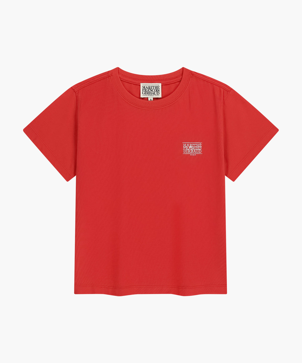 Marithe & Francois Girbaud - Antique Classic Logo Slim Crop Tee (Red) product image 6 | TRAB K-Fashion Australia