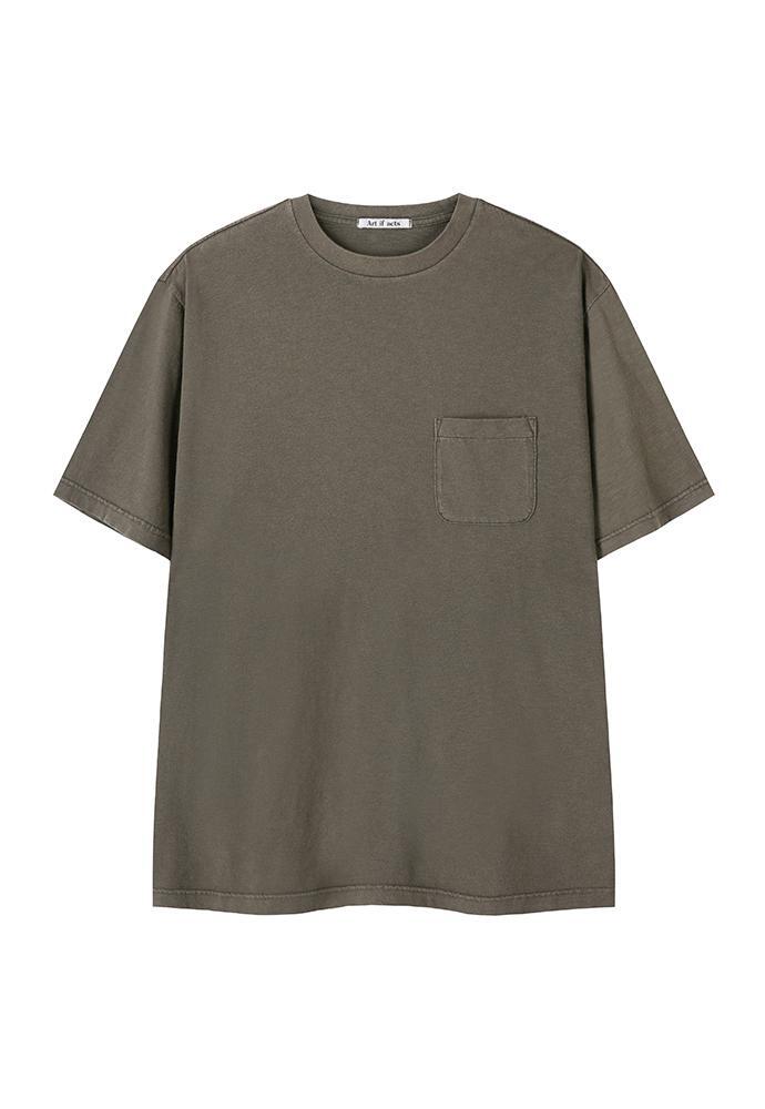 Art if acts - Garment Dyed Slub Pocket T-Shirt (Khaki Grey) product image 7 | TRAB K-Fashion Australia