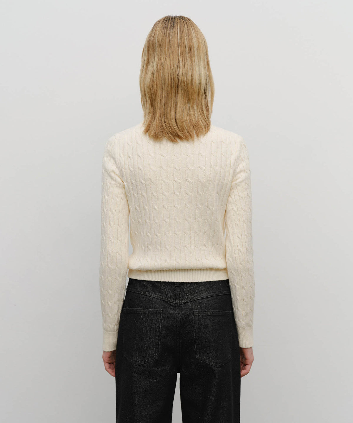 Marithe & Francois Girbaud - Vineyard Cable Knit Pullover (Ivory) product image 3 | TRAB K-Fashion Australia