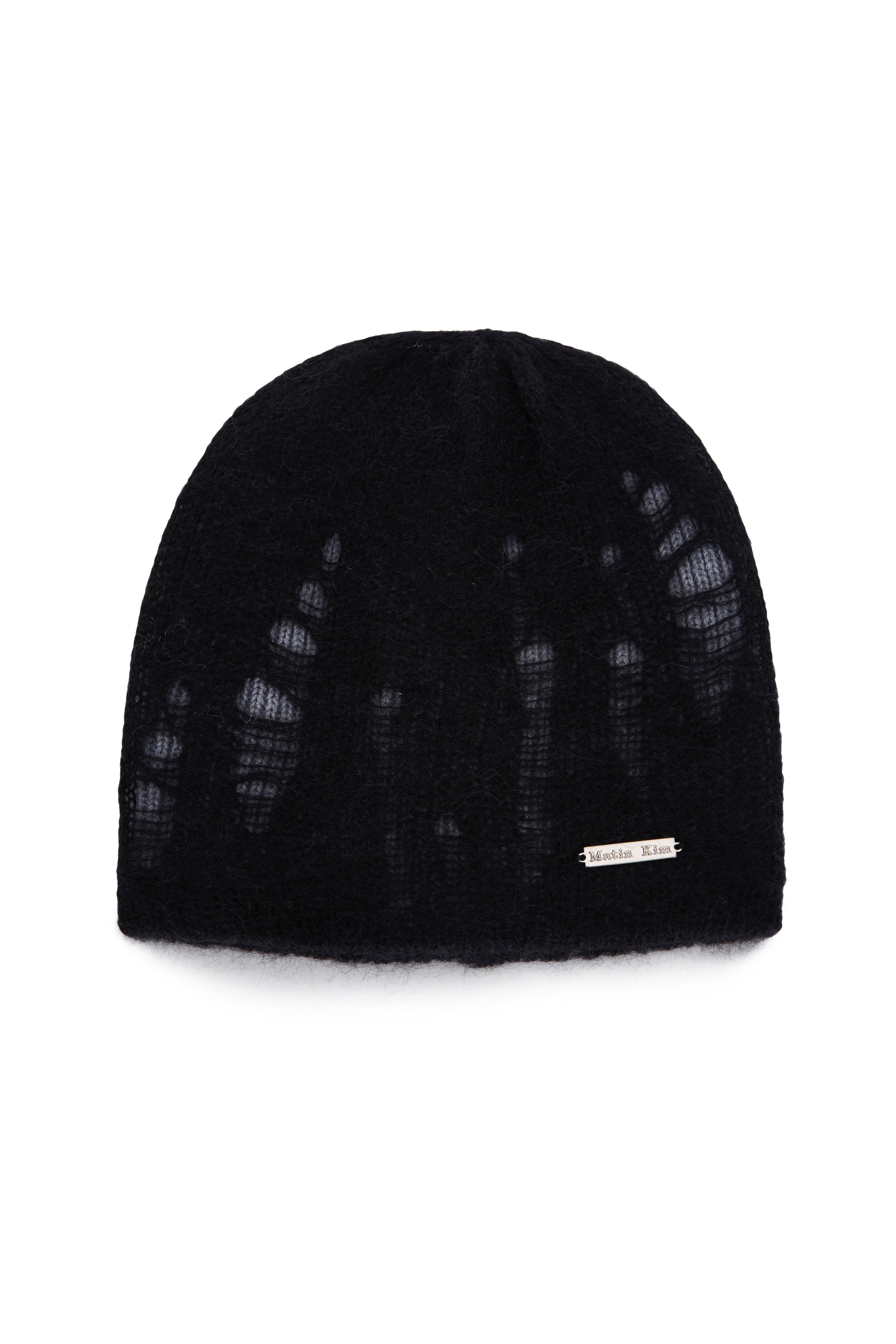 Matin Kim - Vintage Layer Knit Beanie (Black) product image 1 | TRAB K-Fashion Australia