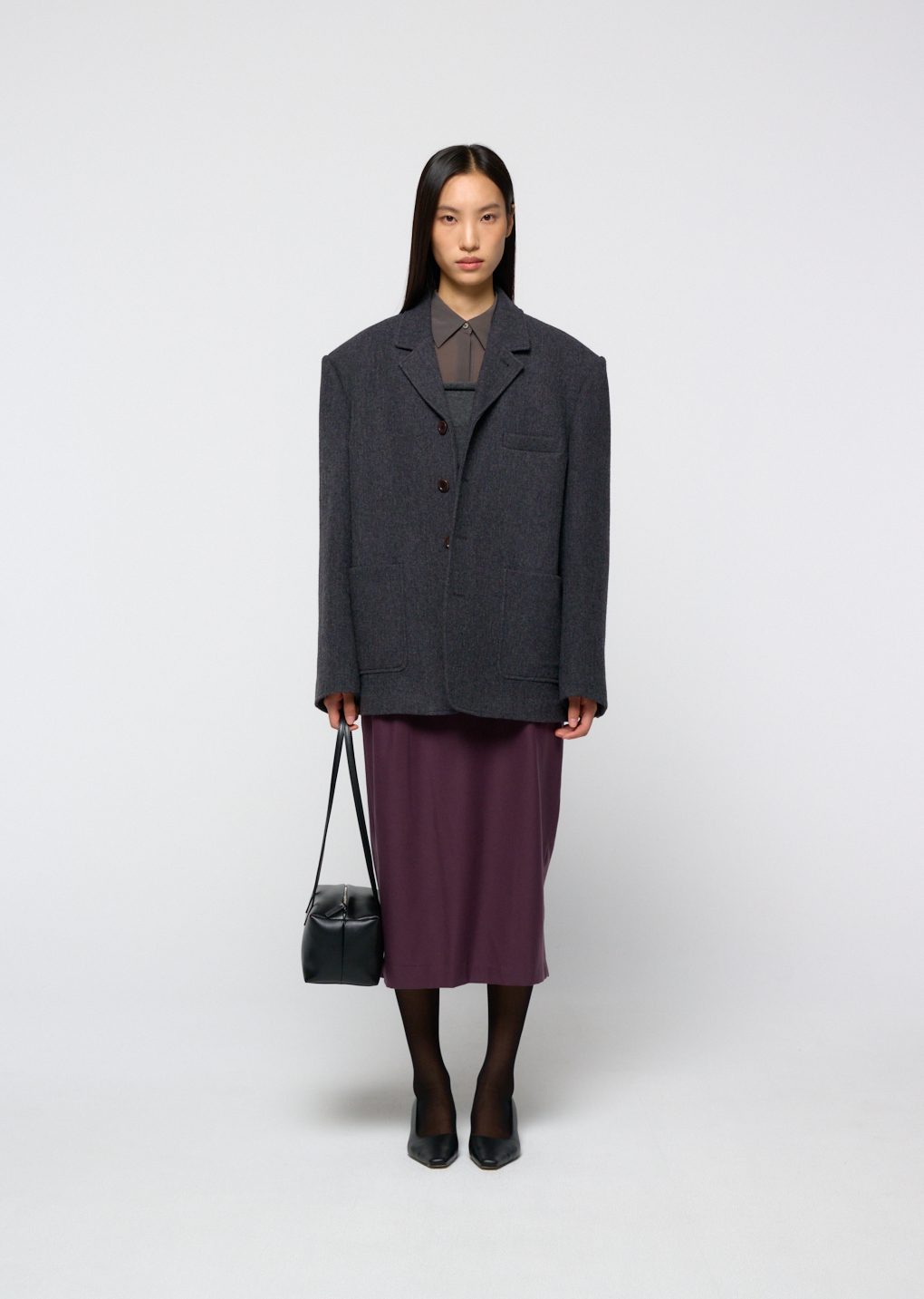Amomento - Wool oversized jacket (Charcoal) product image 16 | TRAB K-Fashion Australia