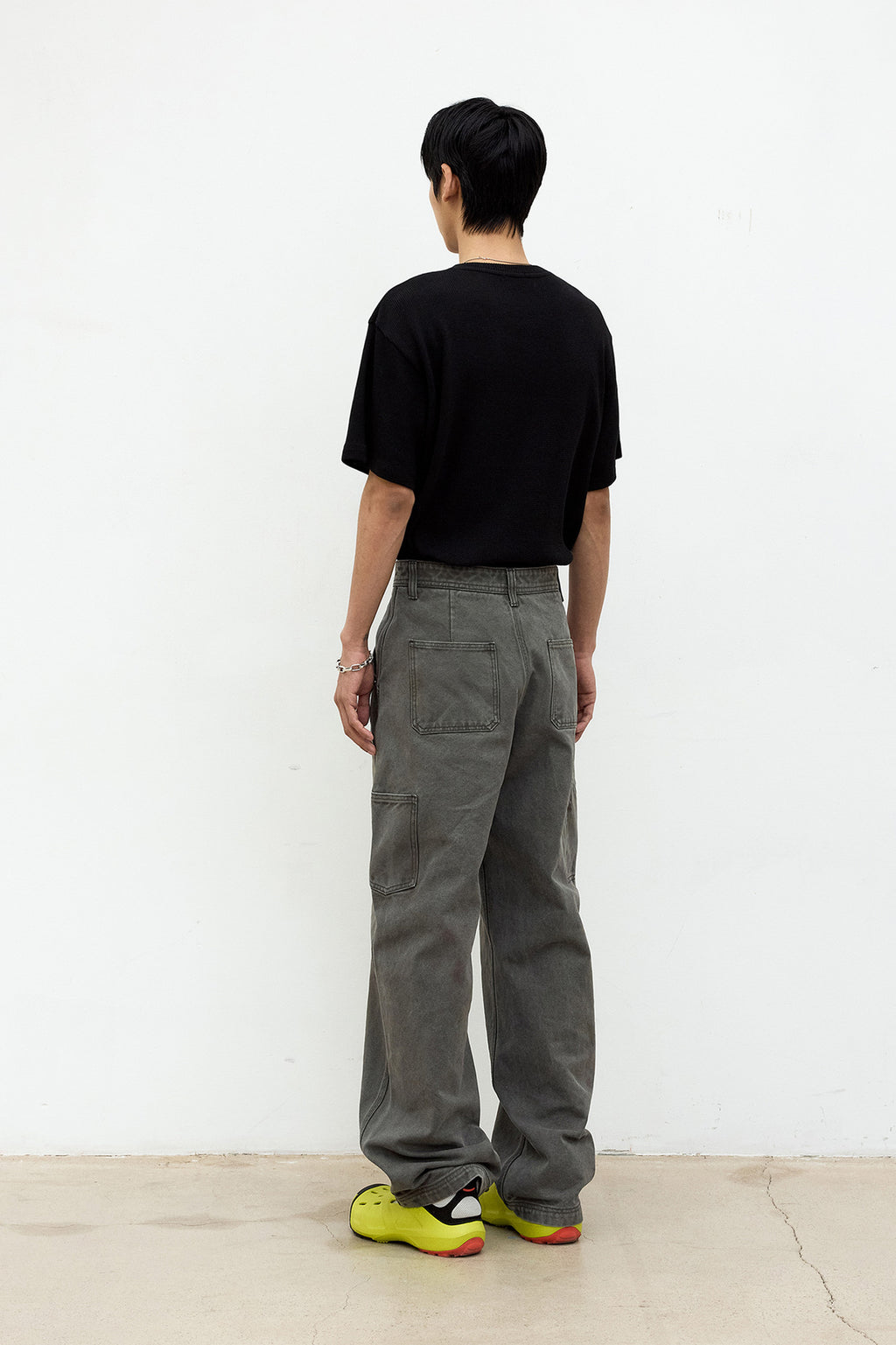Coor - Waffle Henley T-Shirt (Black) product image 4 | TRAB K-Fashion Australia