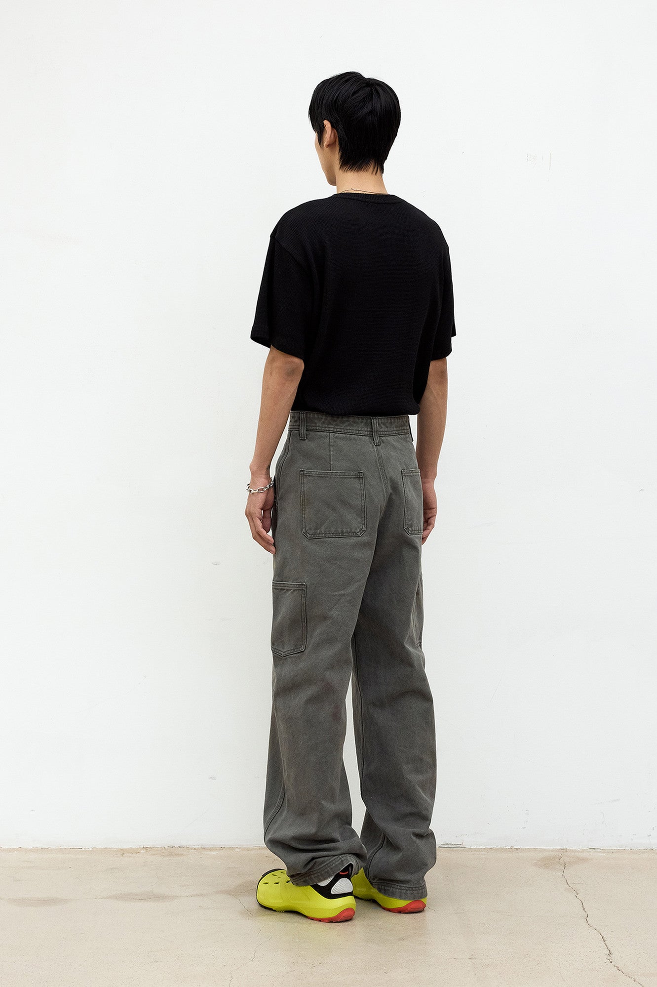Coor - Waffle Henley T-Shirt (Black) product image 4 | TRAB K-Fashion Australia
