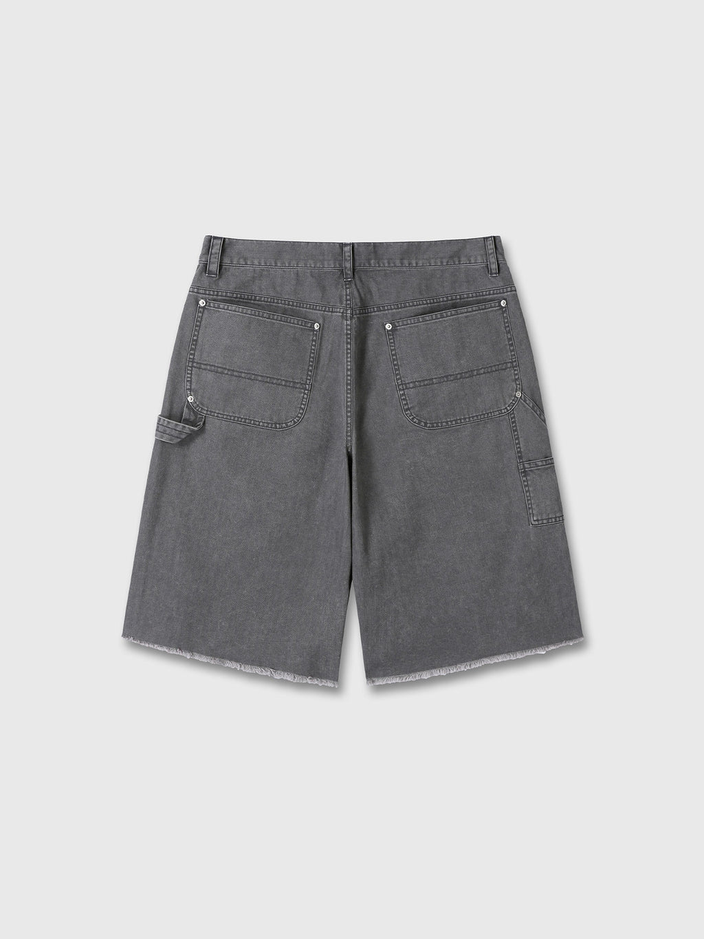 Tonywack - Hand Distressed Hbt Double Knee Shorts (Faded Carbon) product image 10 | TRAB K-Fashion Australia