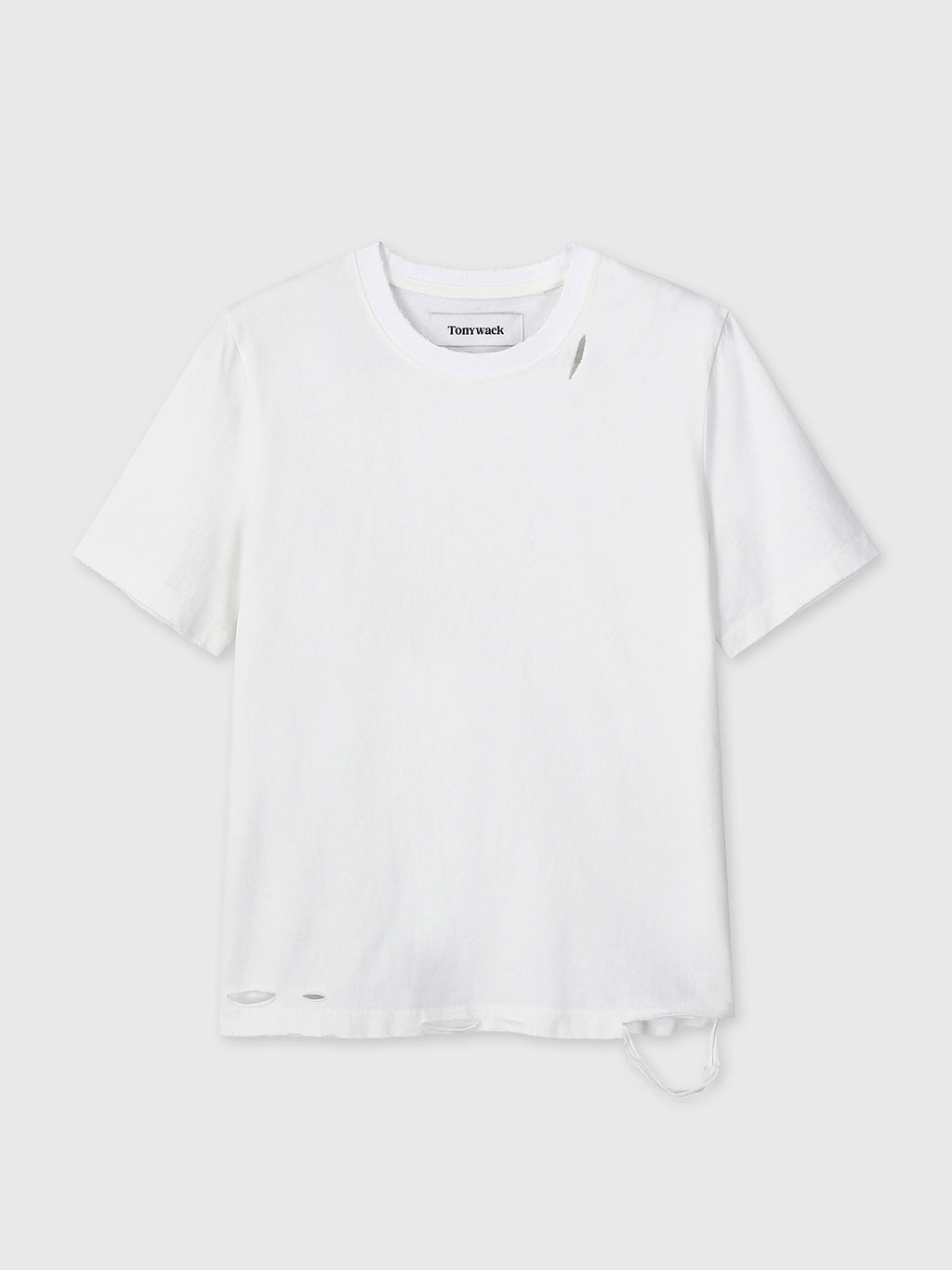 Tonywack - Hand Distressed Vintage Cotton T-Shirt (White) product image 9 | TRAB K-Fashion Australia