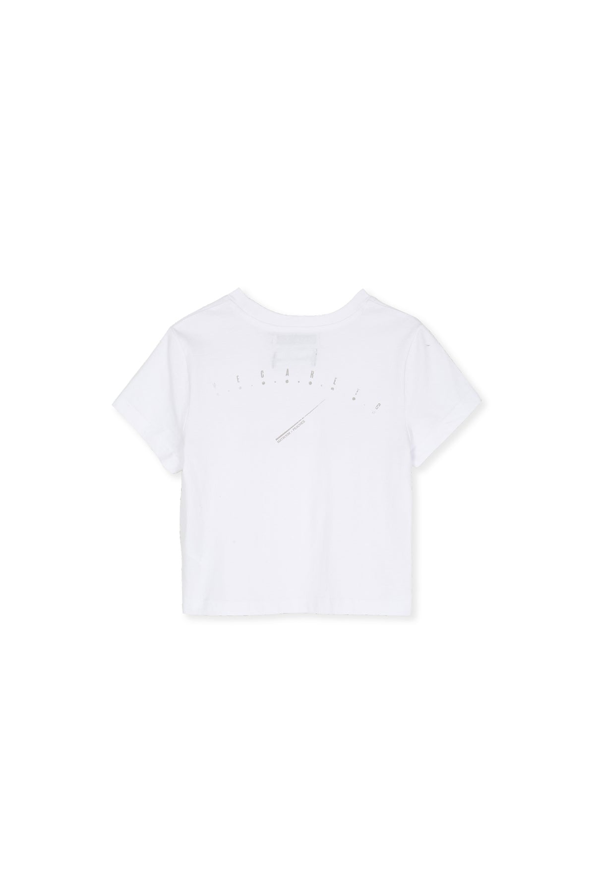 Matin Kim - Peaches Logo Graphic Crop Top (White) product image 3 | TRAB K-Fashion Australia