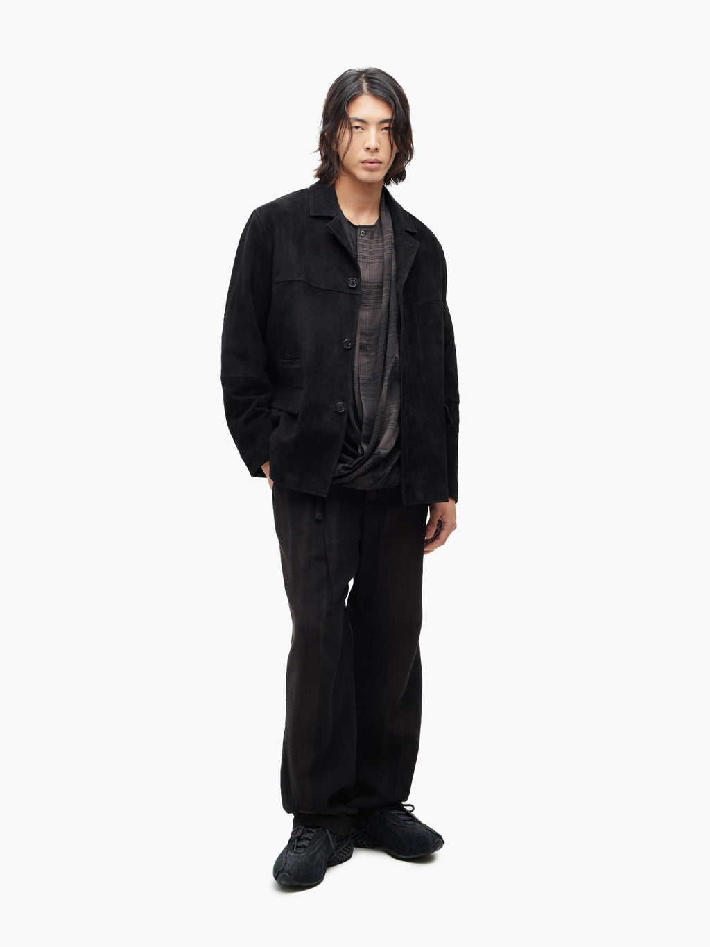 Jiyong Kim - Goat Suede Work Jacket (Black) product image 1 | TRAB K-Fashion Australia