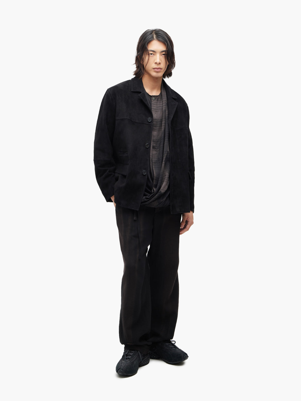 Jiyong Kim - Goat Suede Work Jacket (Black) product image 1 | TRAB K-Fashion Australia