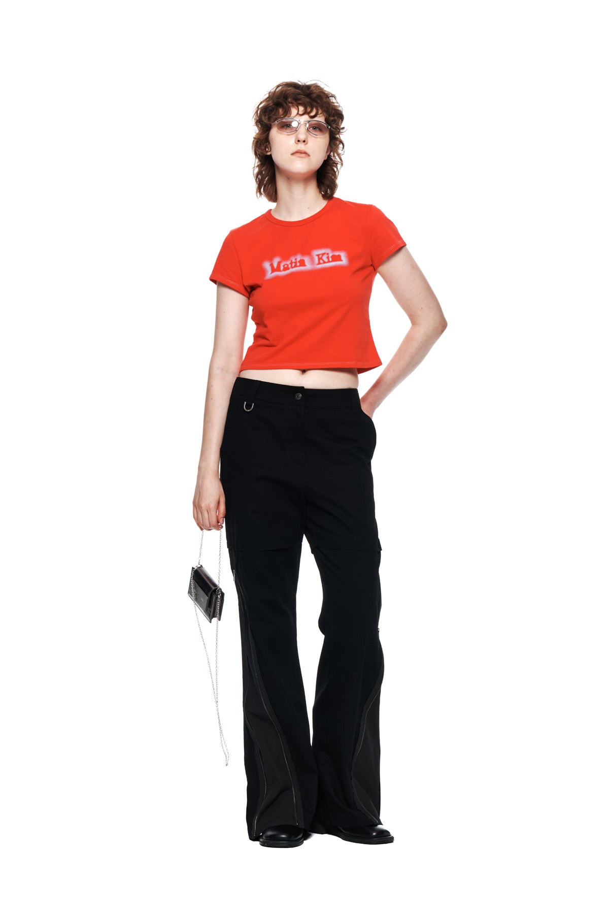 Matin Kim - Matin Shade Logo Crop Top (Red) product image 9 | TRAB K-Fashion Australia
