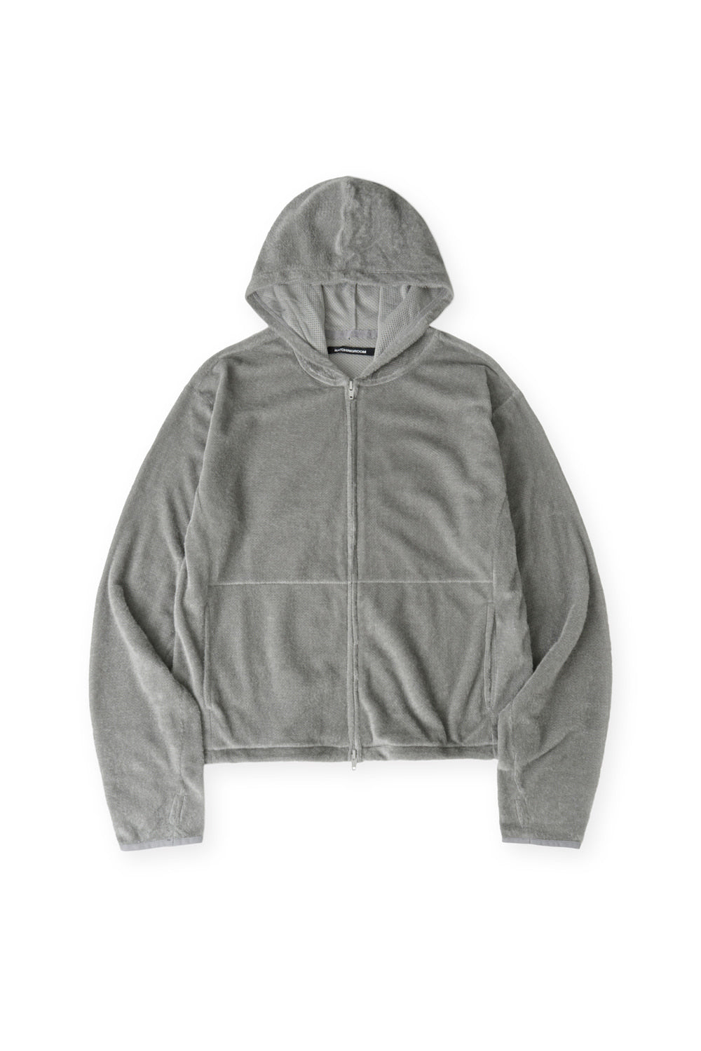 Hatchingroom - Fuzzy Mesh Hoodie Light (Grey) product image 1 | TRAB K-Fashion Australia