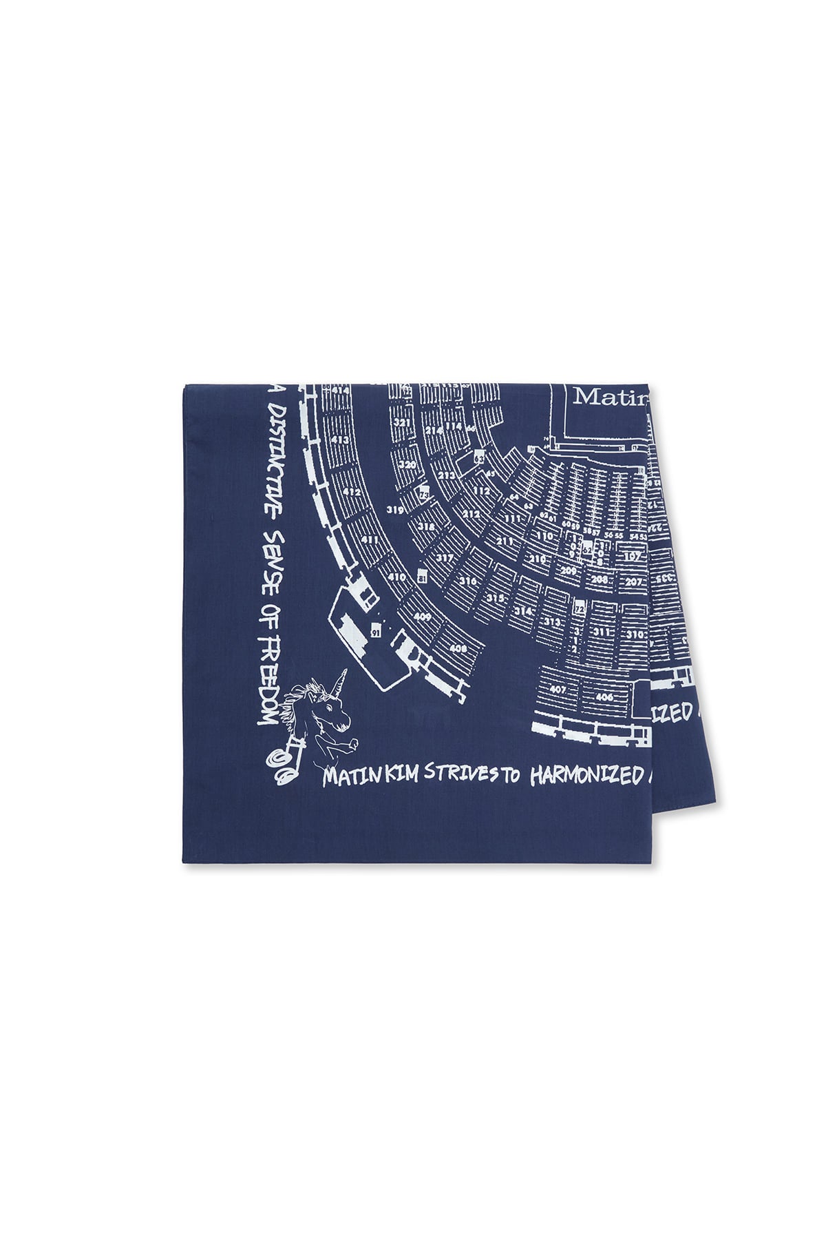 Matin Kim - Matin Logo Festa Bandana (Navy) product image 5 | TRAB K-Fashion Australia