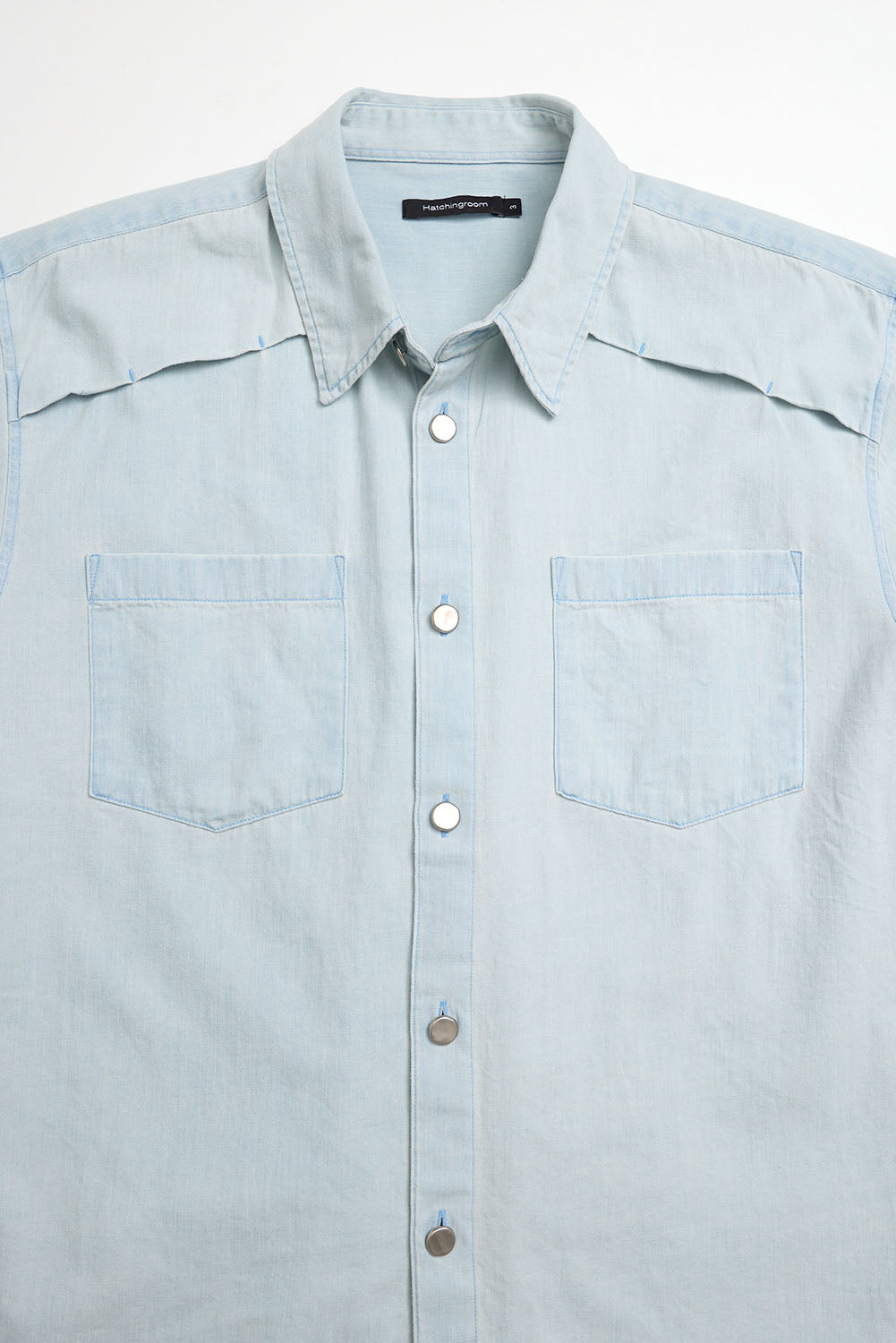 Hatchingroom - Vented Shirt Denim Washed (Blue) product image 3 | TRAB K-Fashion Australia