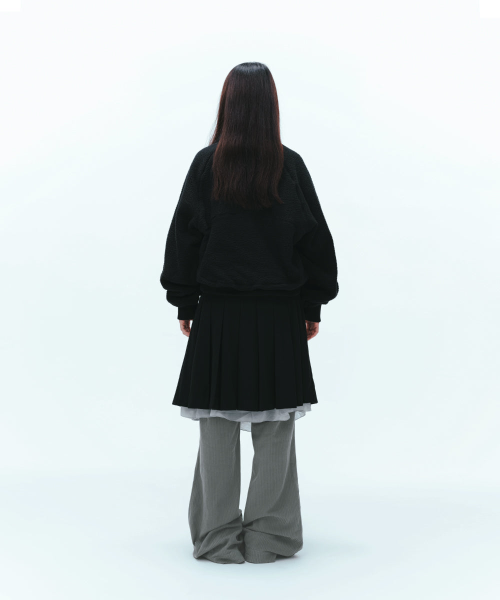 Coyseio - Round Collar Fleece Jacket (Black) product image 6 | TRAB K-Fashion Australia