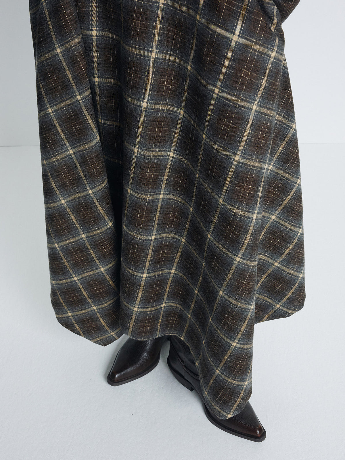 Tonywack - Checked Utility Shirt Dress (Blue Grey Check) product image 8 | TRAB K-Fashion Australia