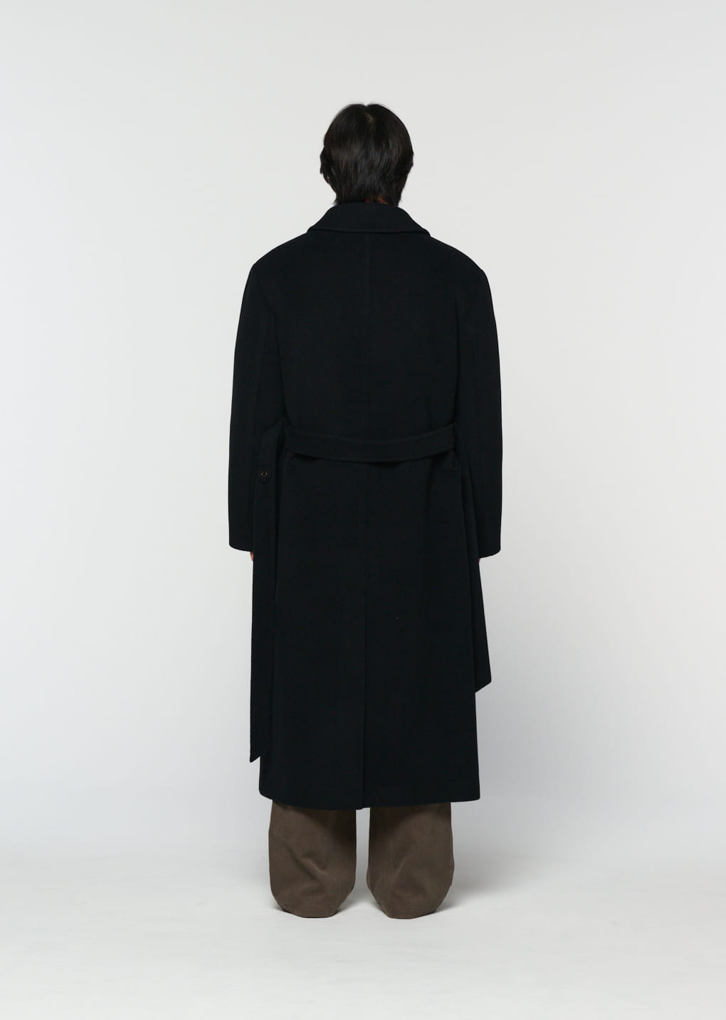 Amomento - men's single breasted long coat (Black) product image 4 | TRAB K-Fashion Australia