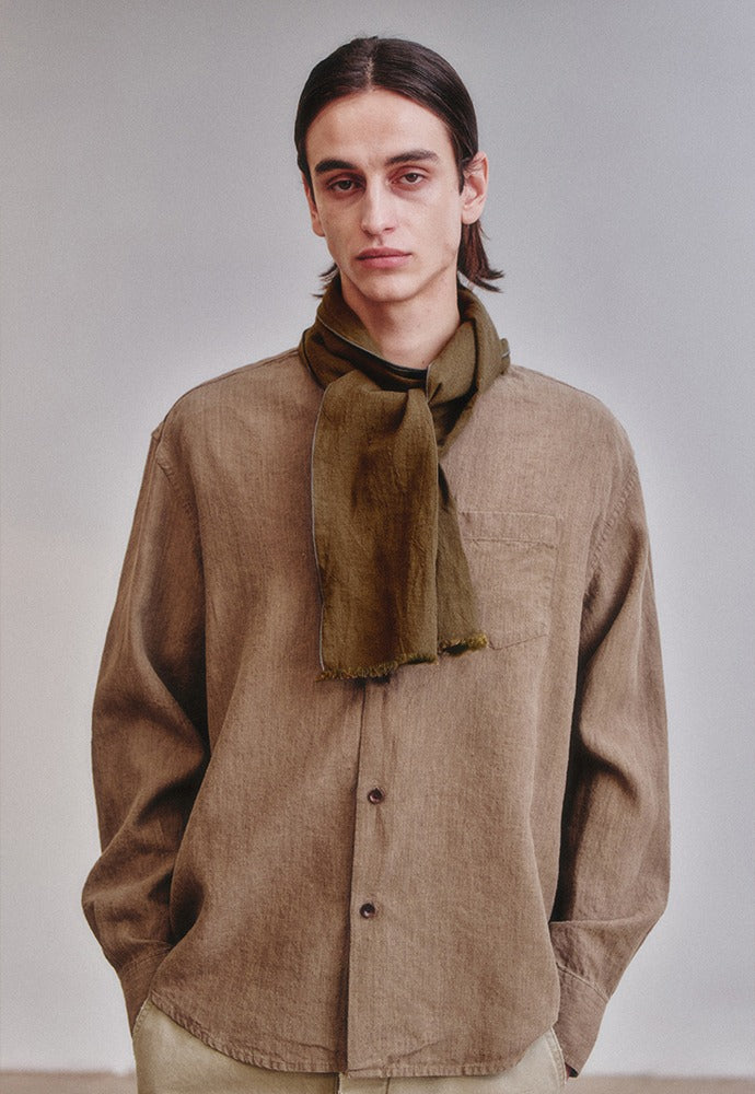 Art if acts - Linen Muffler (Olive) product image 1 | TRAB K-Fashion Australia