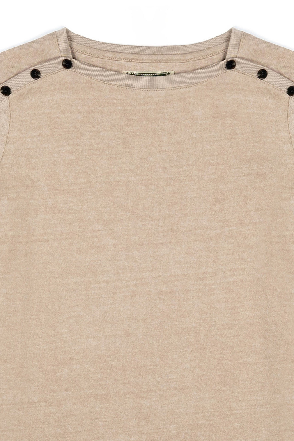 Ioedle - Tight-Button Boat Neck T-Shirt Yellow (Brown) product image 4 | TRAB K-Fashion Australia