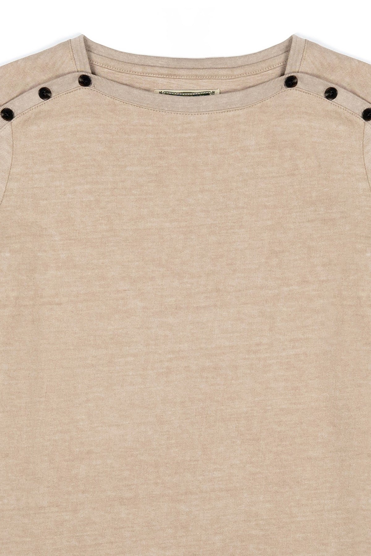 Ioedle - Tight-Button Boat Neck T-Shirt Yellow (Brown) product image 4 | TRAB K-Fashion Australia