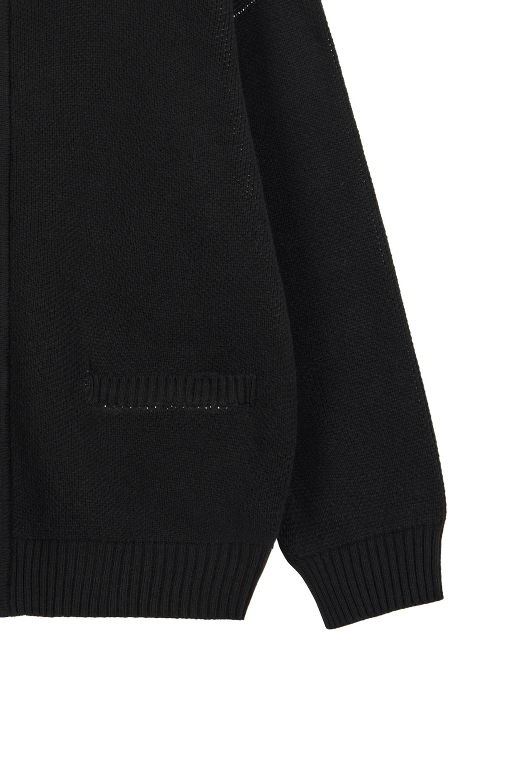 Deinet - D Jacquard Long Knit Zip-Up (Black) product image 14 | TRAB K-Fashion Australia