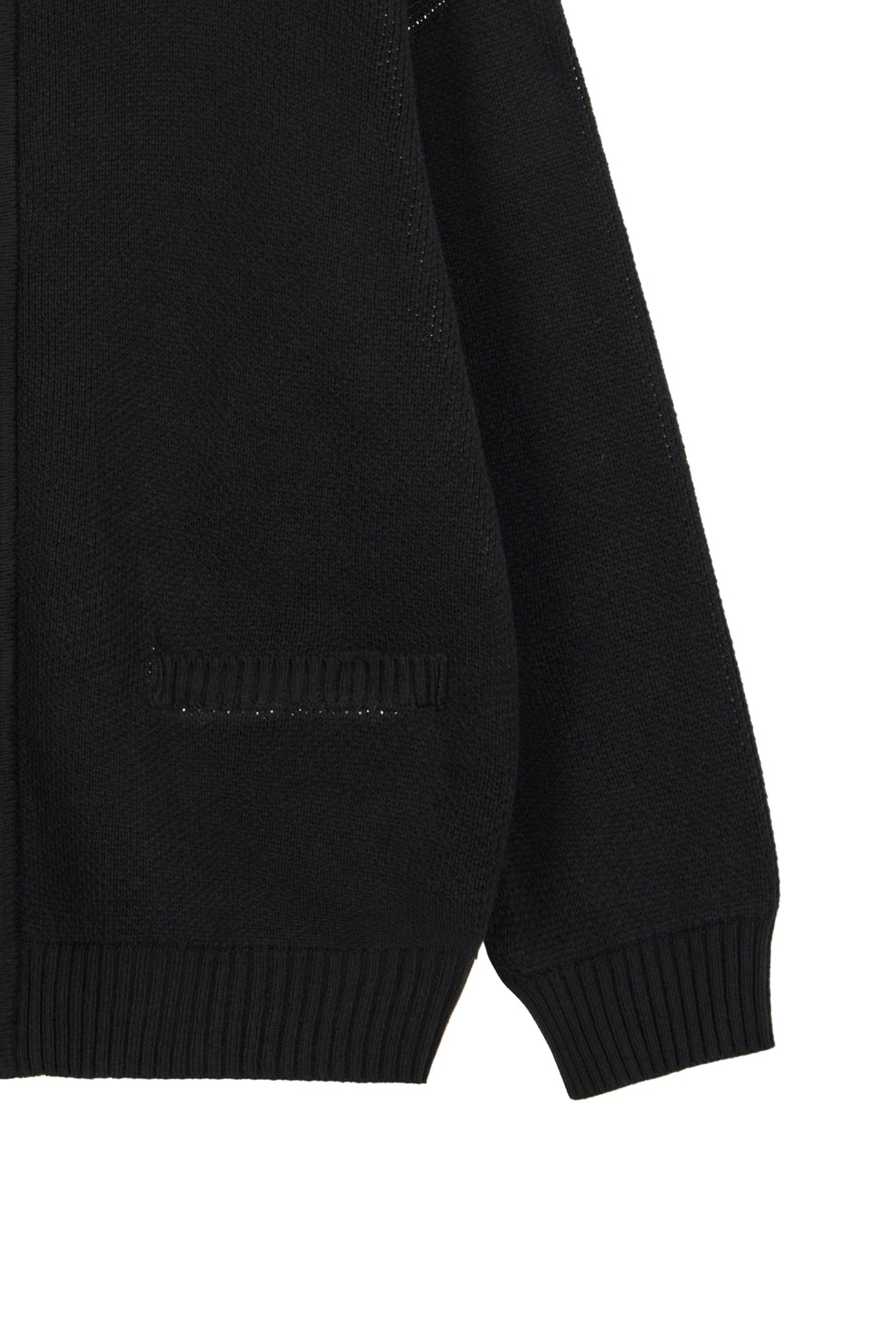 Deinet - D Jacquard Long Knit Zip-Up (Black) product image 14 | TRAB K-Fashion Australia