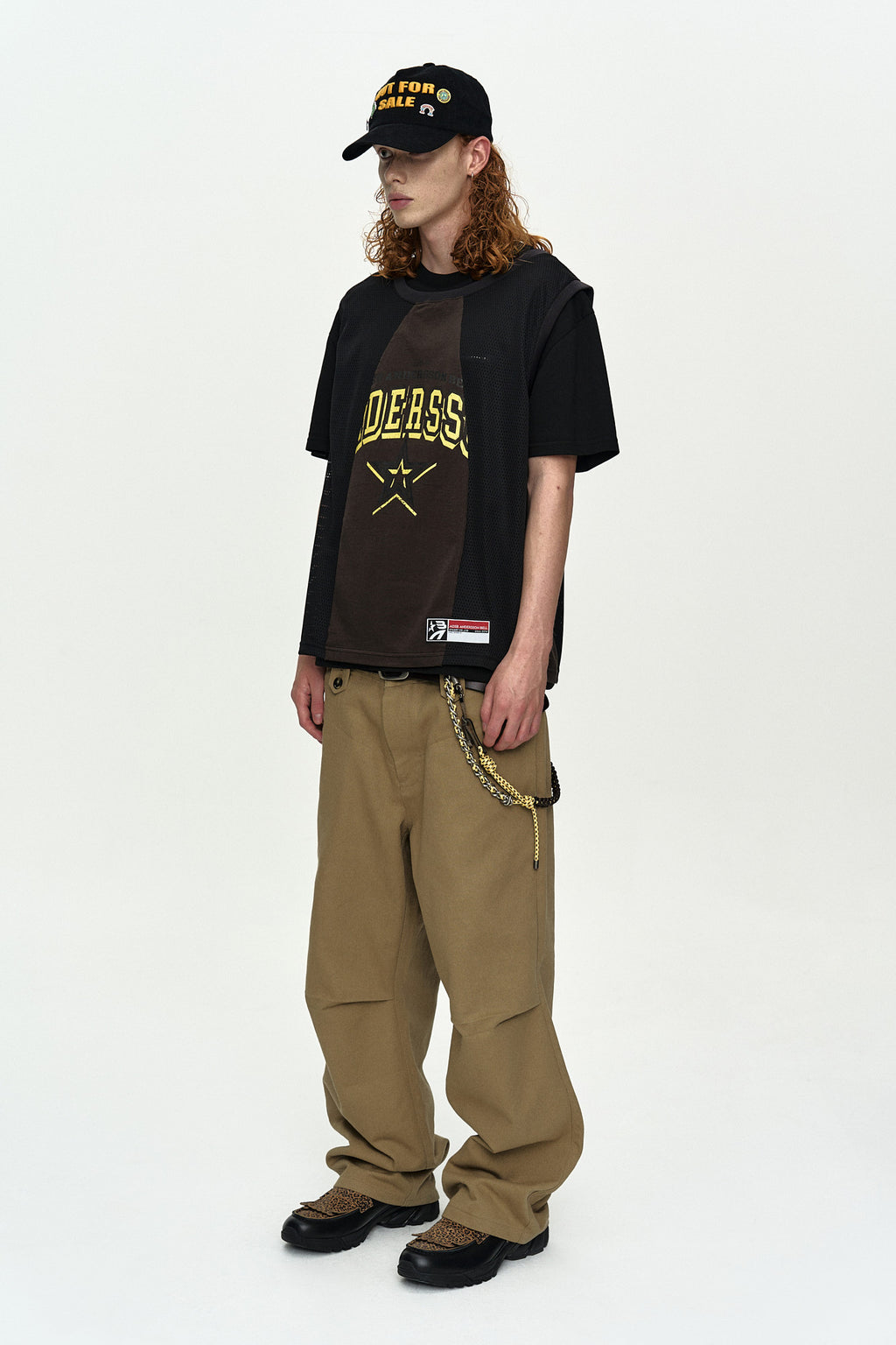 Andersson Bell - Basketball Jersey Layered T-Shirt (Black/Brown) product image 2 | TRAB K-Fashion Australia