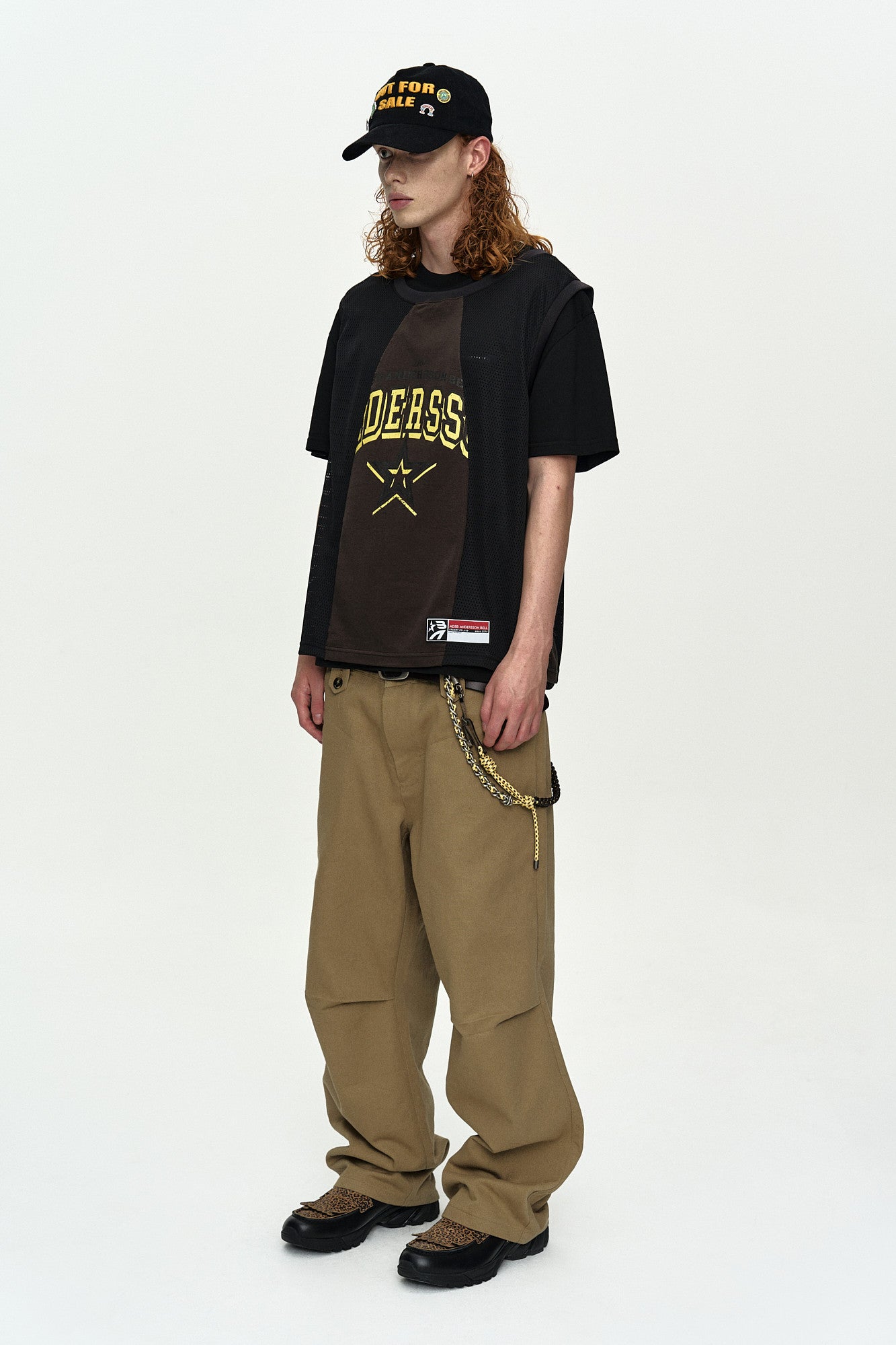 Andersson Bell - Basketball Jersey Layered T-Shirt (Black/Brown) product image 2 | TRAB K-Fashion Australia