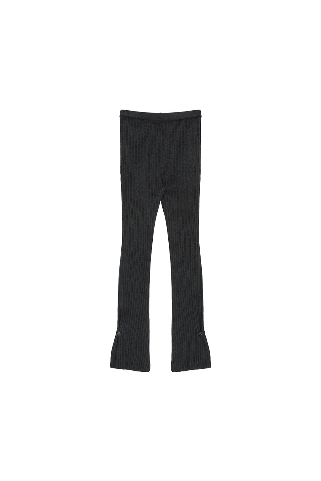 Matin Kim - Layered Knit Boots Cut Pants (Charcoal) product image 1 | TRAB K-Fashion Australia