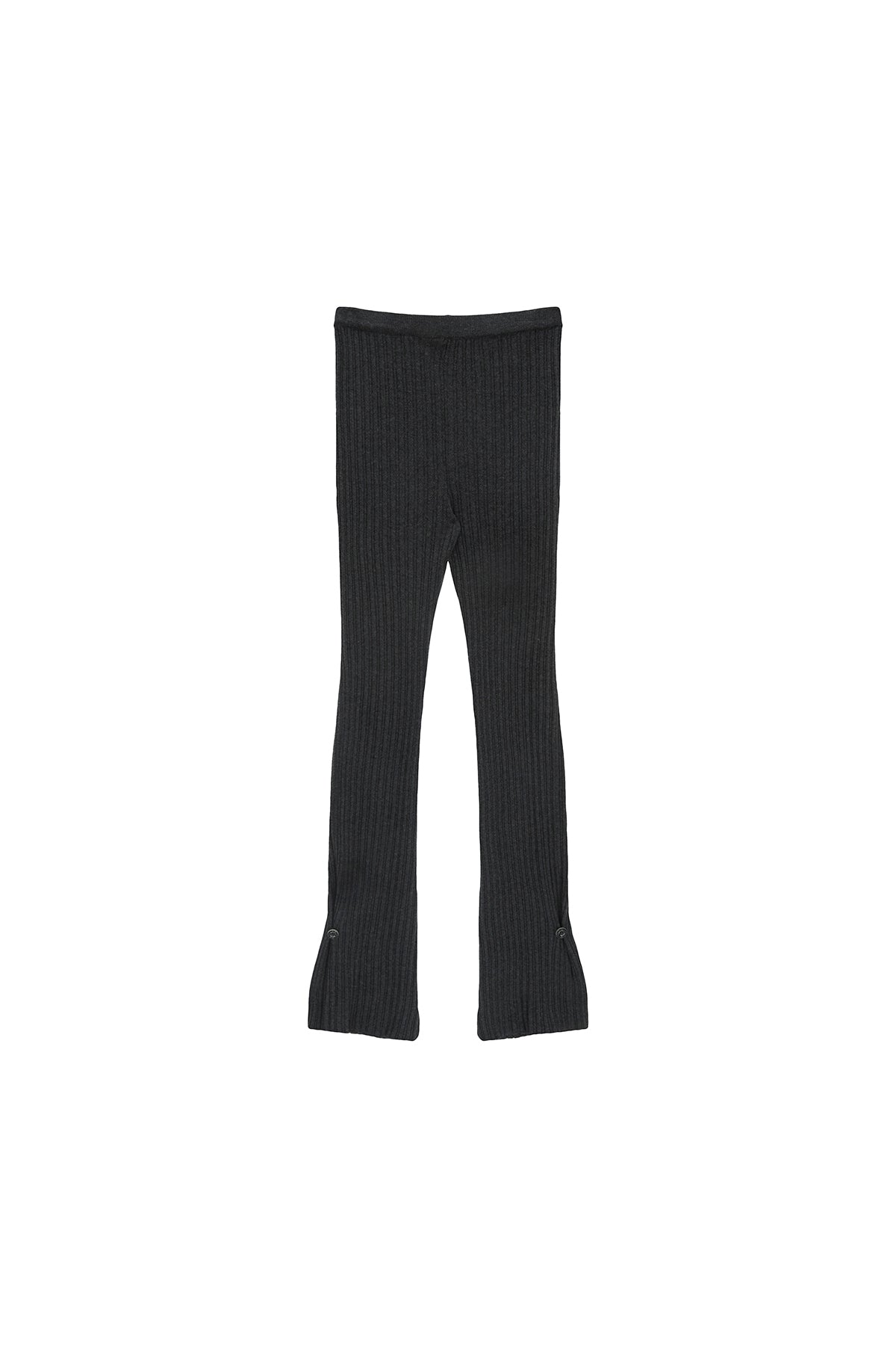 Matin Kim - Layered Knit Boots Cut Pants (Charcoal) product image 1 | TRAB K-Fashion Australia
