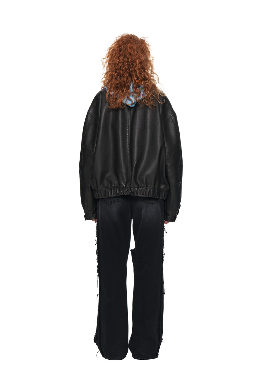 Matin Kim - Big Damage Brush Denim Pants (Black) product image 7 | TRAB K-Fashion Australia
