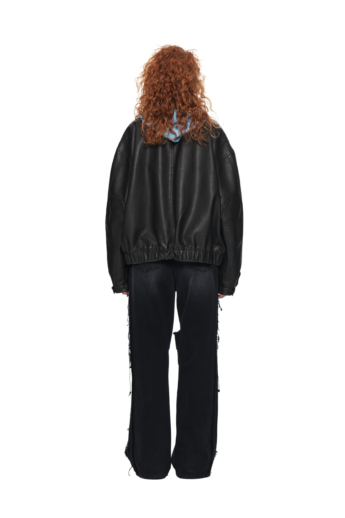 Matin Kim - Big Damage Brush Denim Pants (Black) product image 7 | TRAB K-Fashion Australia