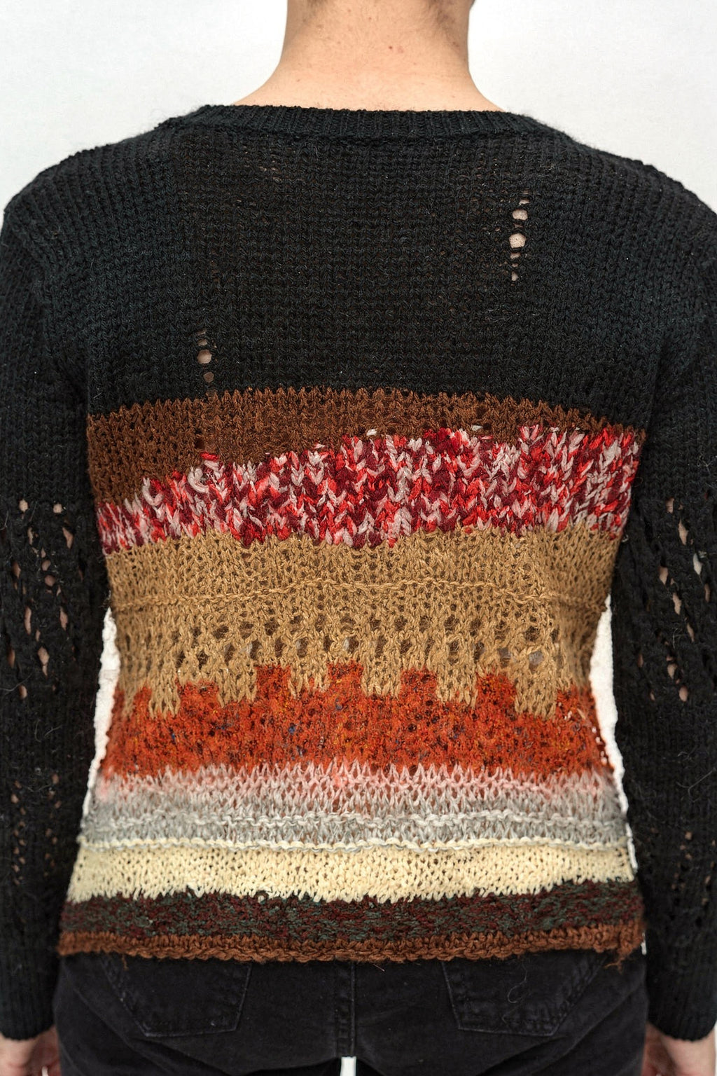 Andersson Bell - Black Hand-Crocheted Crew-Neck Sweater (Black) product image 7 | TRAB K-Fashion Australia